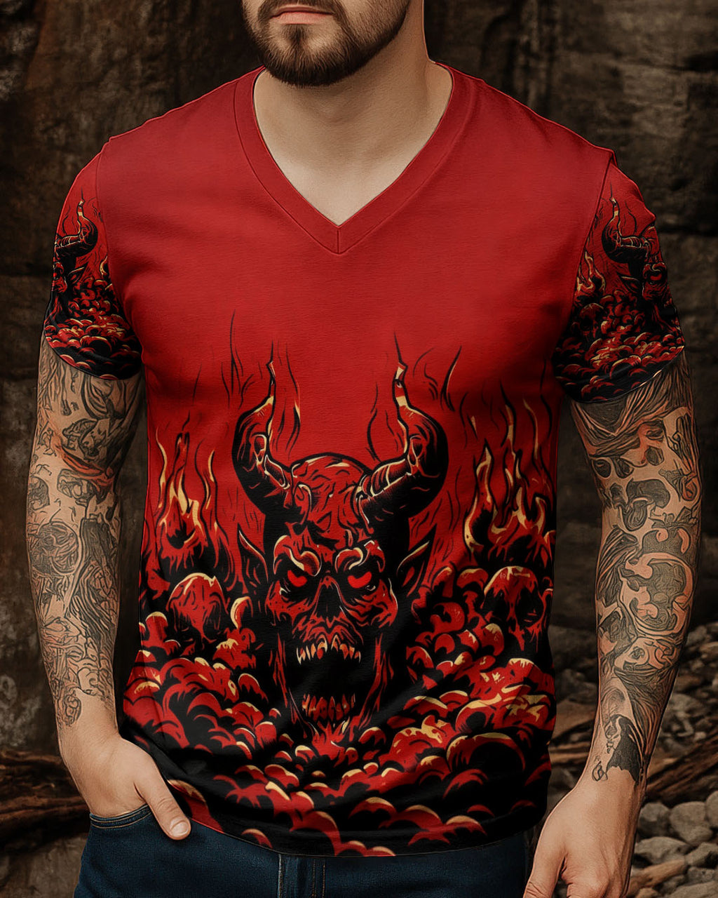 I'M NEVER ALONE MY DEMONS ARE WITH ME 24/7 ALL OVER PRINT  - TLHG3103261