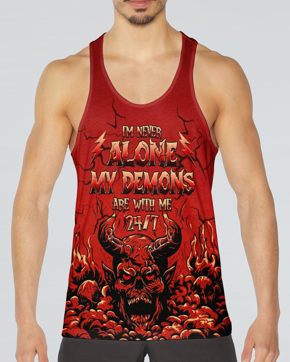 I'M NEVER ALONE MY DEMONS ARE WITH ME 24/7 ALL OVER PRINT  - TLHG3103261
