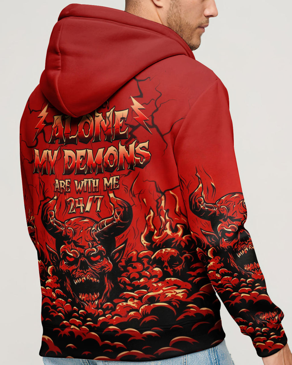 I'M NEVER ALONE MY DEMONS ARE WITH ME 24/7 ALL OVER PRINT  - TLHG3103261