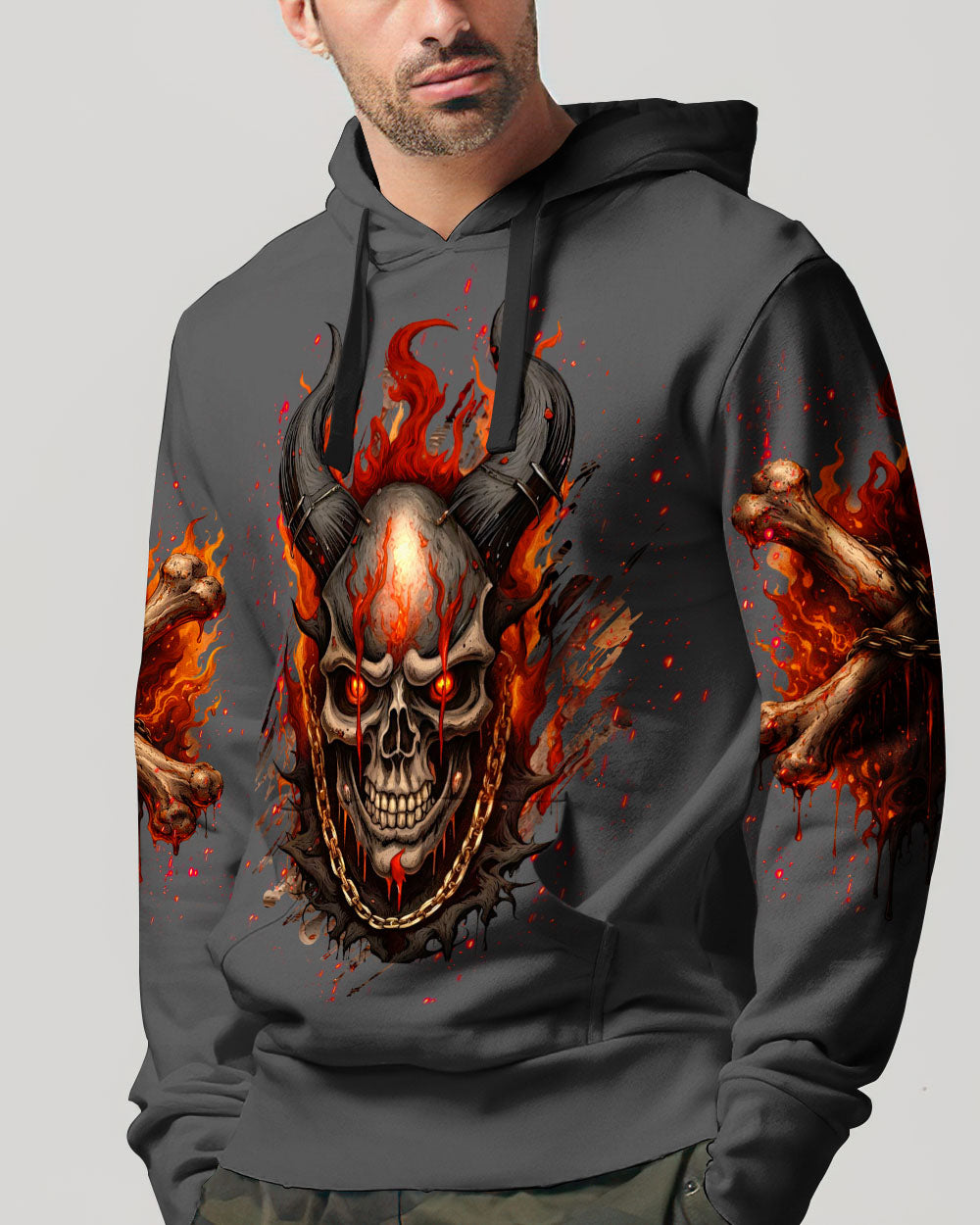 YOUR DEMONS HIDE UNDER YOUR BED SKULL DEMON ALL OVER PRINT - TLHN0804263
