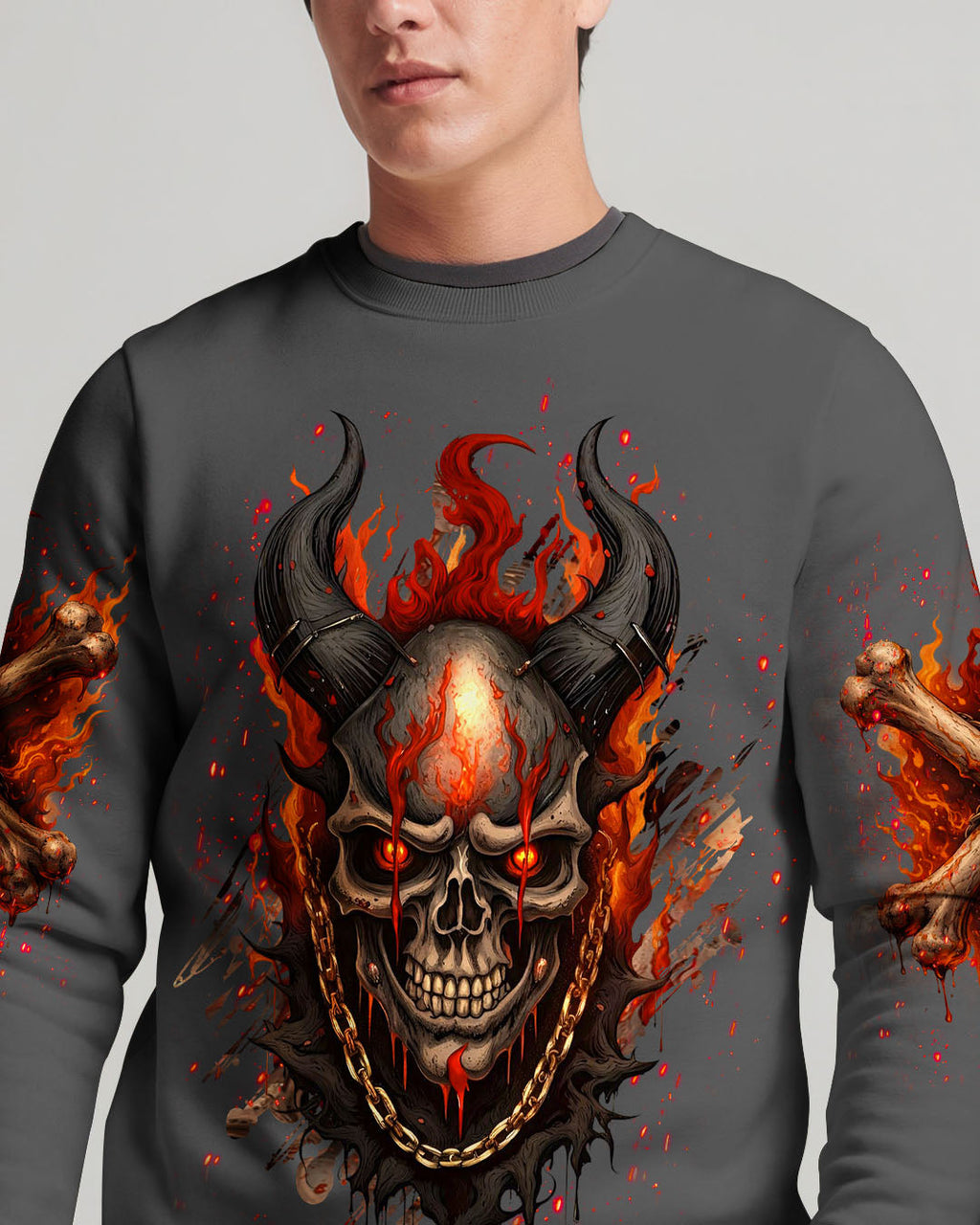 YOUR DEMONS HIDE UNDER YOUR BED SKULL DEMON ALL OVER PRINT - TLHN0804263