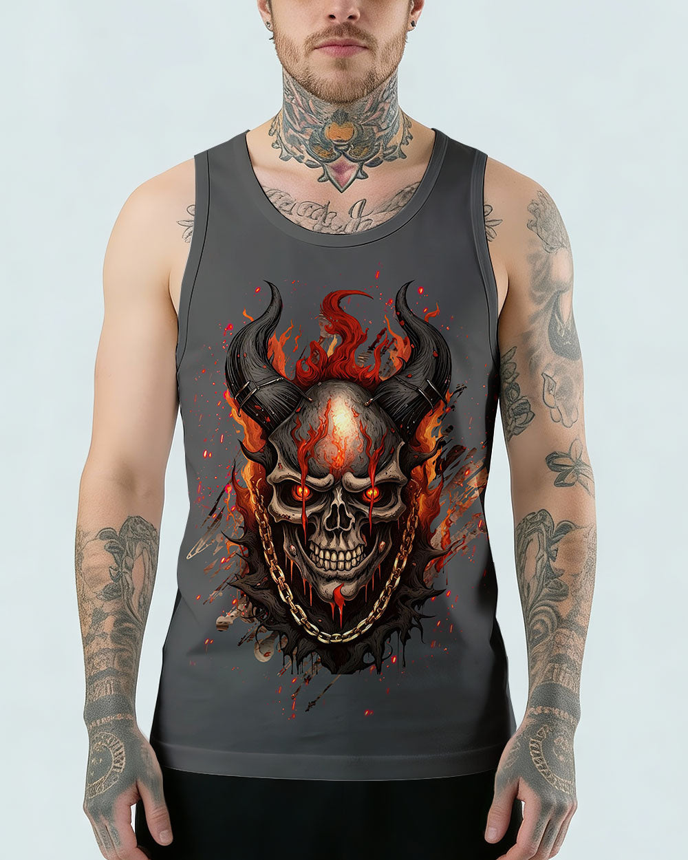 YOUR DEMONS HIDE UNDER YOUR BED SKULL DEMON ALL OVER PRINT - TLHN0804263