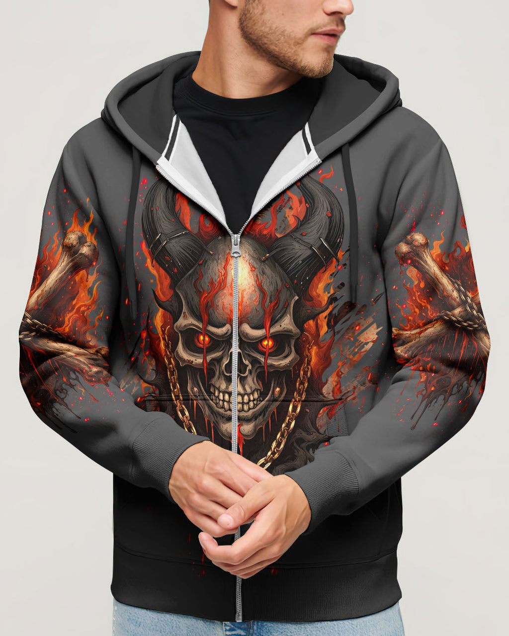 YOUR DEMONS HIDE UNDER YOUR BED SKULL DEMON ALL OVER PRINT - TLHN0804263
