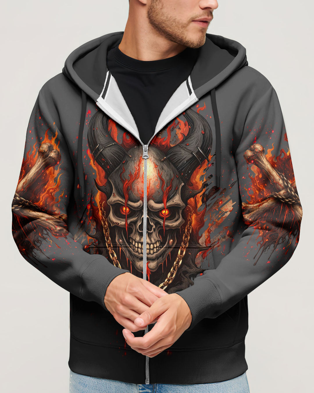 YOUR DEMONS HIDE UNDER YOUR BED SKULL DEMON ALL OVER PRINT - TLHN0804263