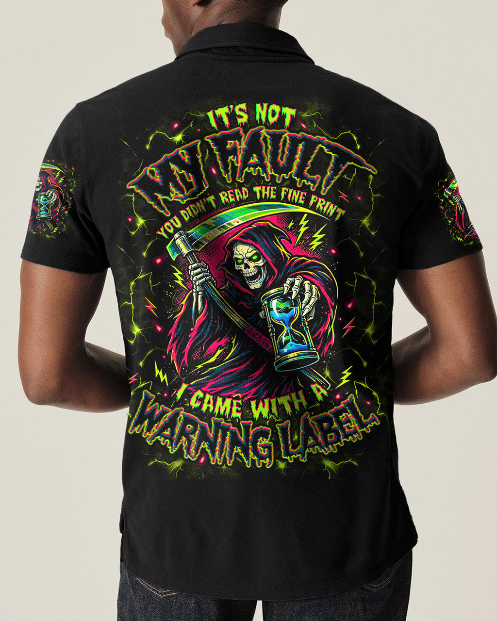 I CAME WITH A WARNING LABEL REAPER ALL OVER PRINT  - TLNO0601261