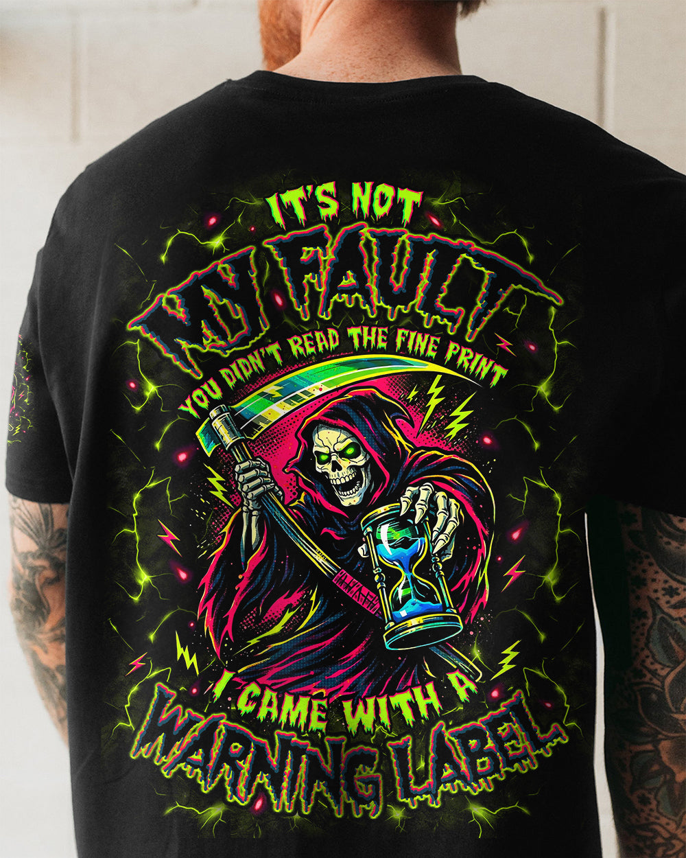 I CAME WITH A WARNING LABEL REAPER ALL OVER PRINT  - TLNO0601261