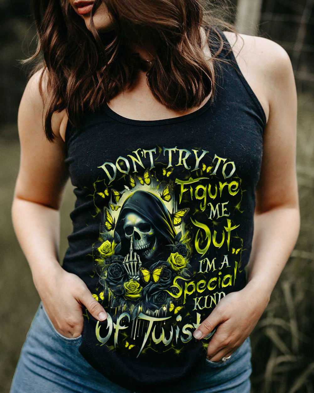 DON'T TRY TO FIGURE ME OUT REAPER SKULL ALL OVER PRINT - TLNO1601262