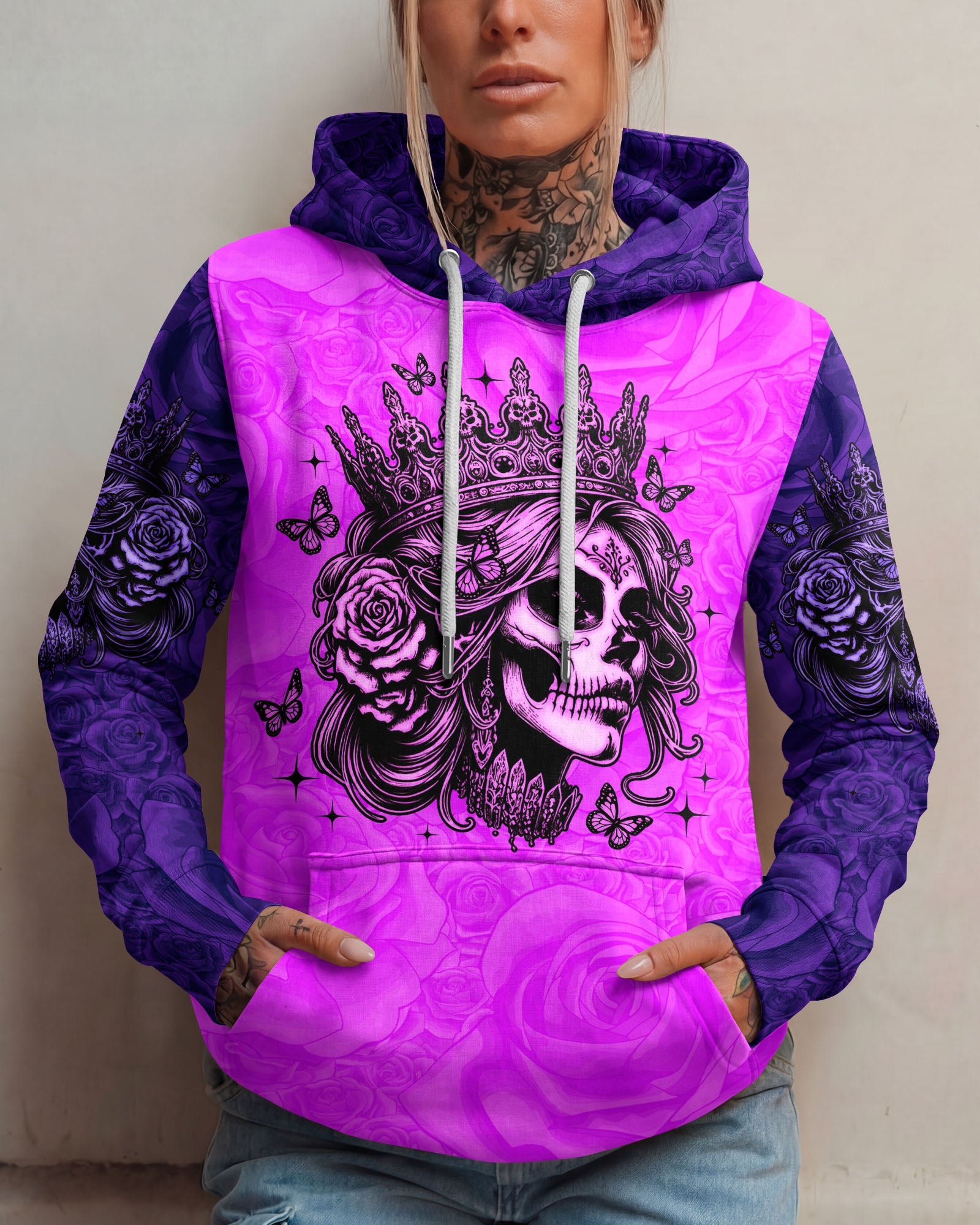 I'M THE F QUEEN SKULL LADY ALL OVER PRINT - TLNO1704262
