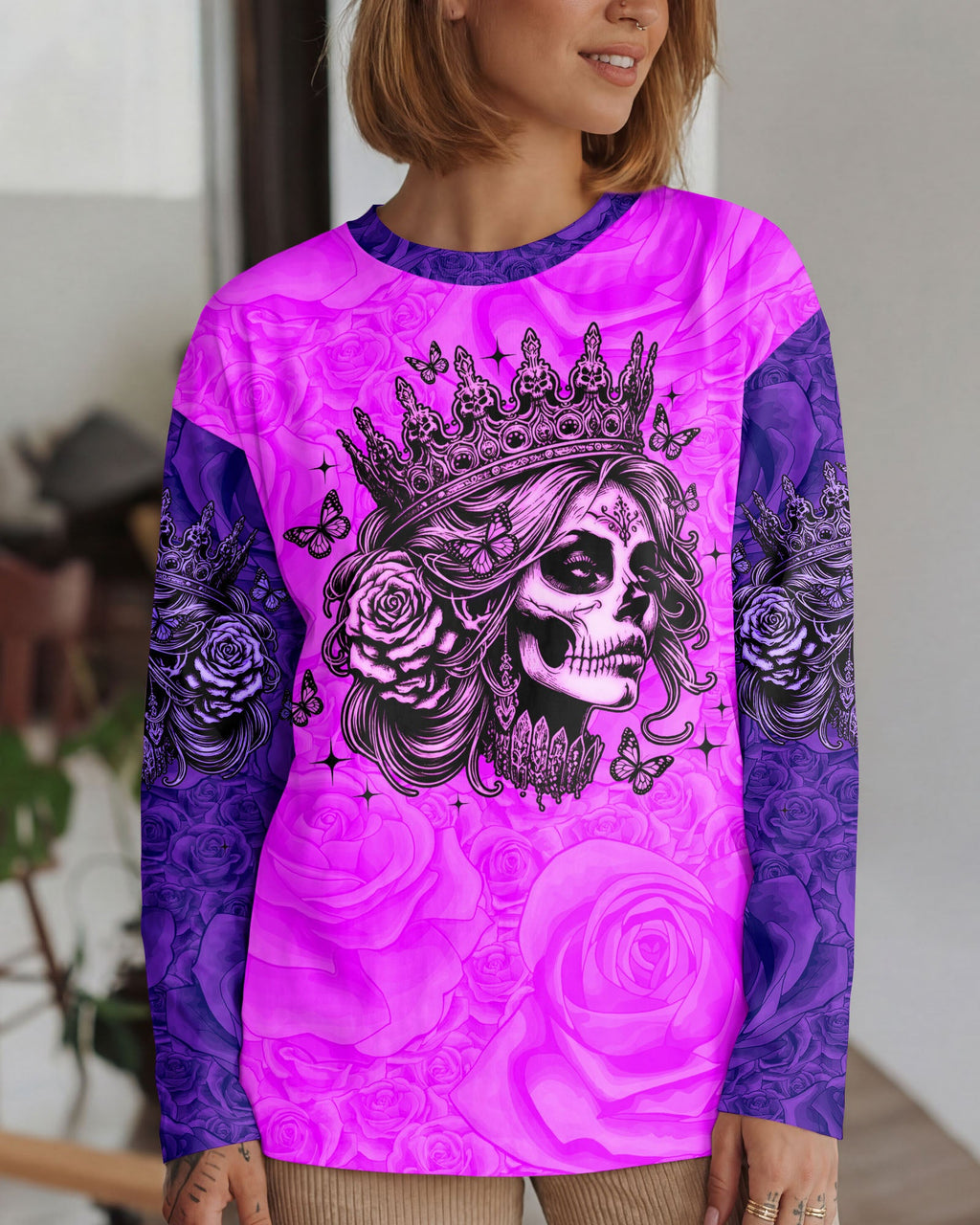 I'M THE F QUEEN SKULL LADY ALL OVER PRINT - TLNO1704262