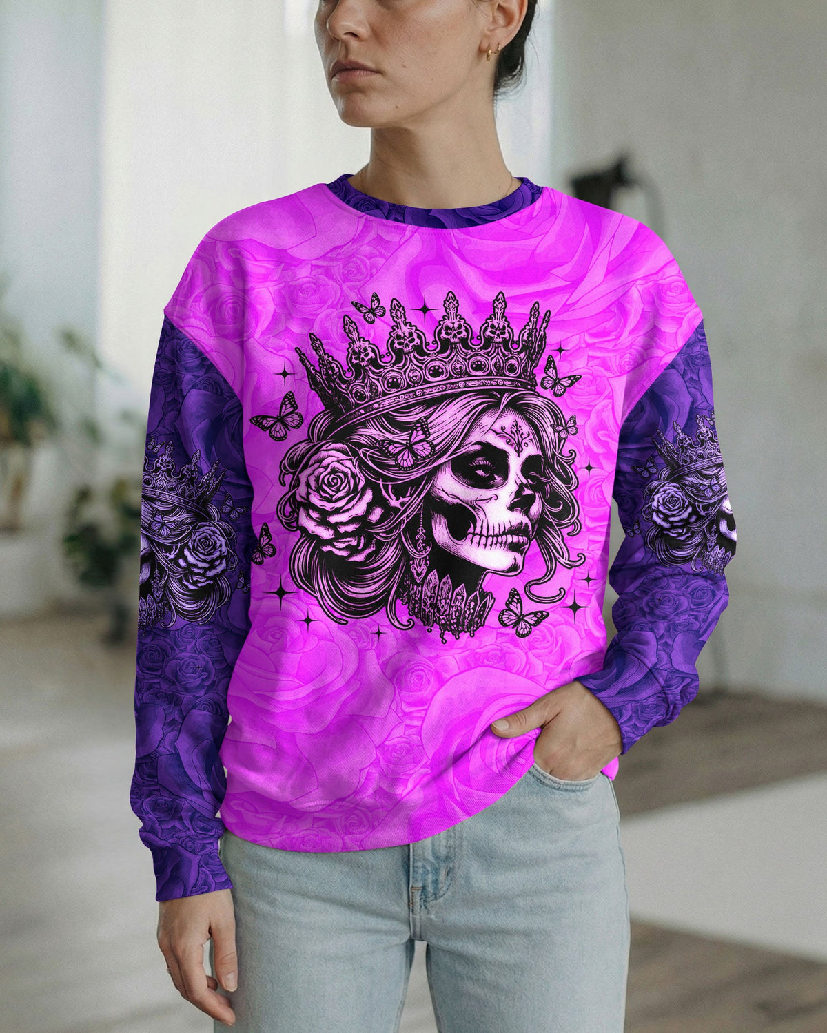 I'M THE F QUEEN SKULL LADY ALL OVER PRINT - TLNO1704262