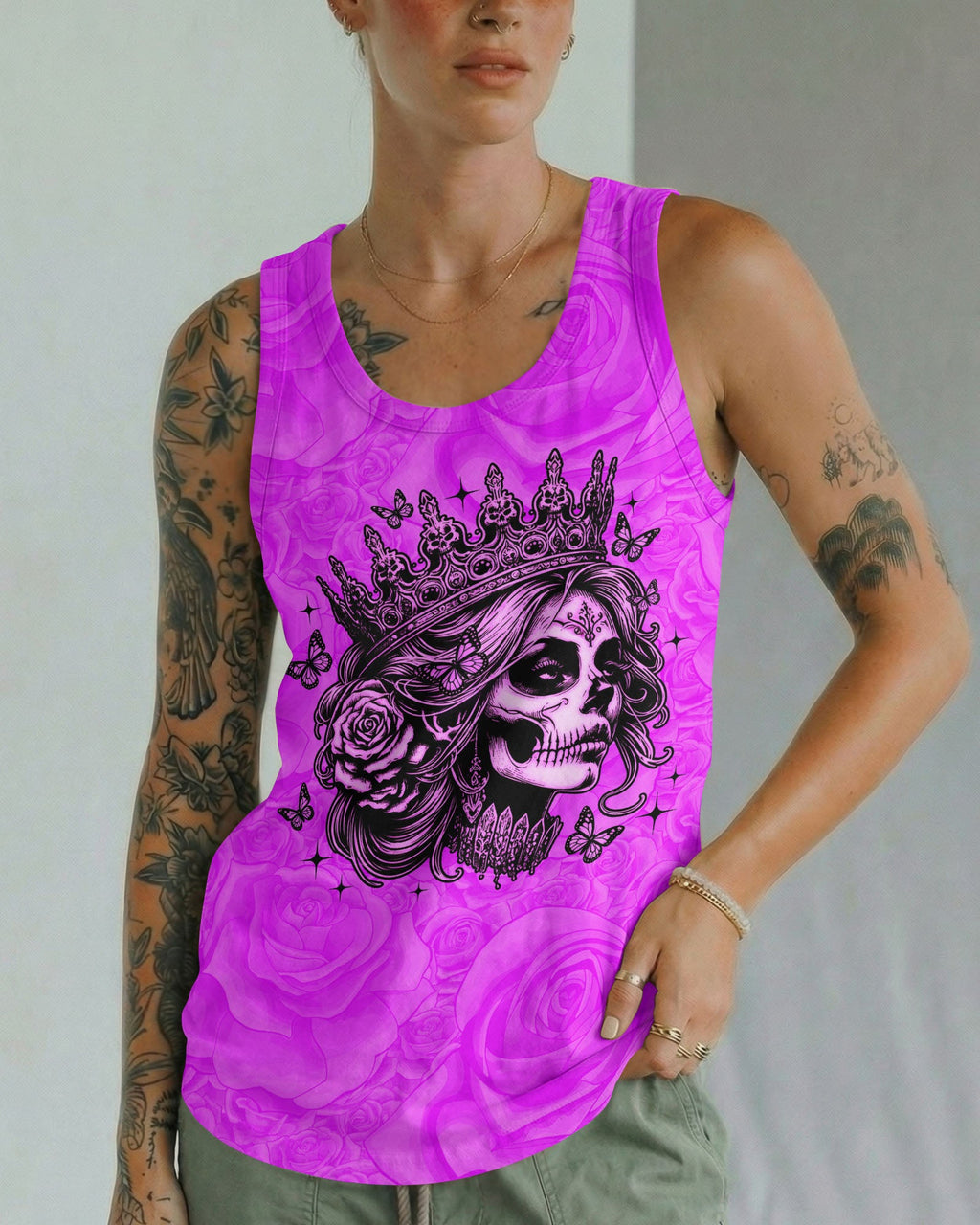 I'M THE F QUEEN SKULL LADY ALL OVER PRINT - TLNO1704262