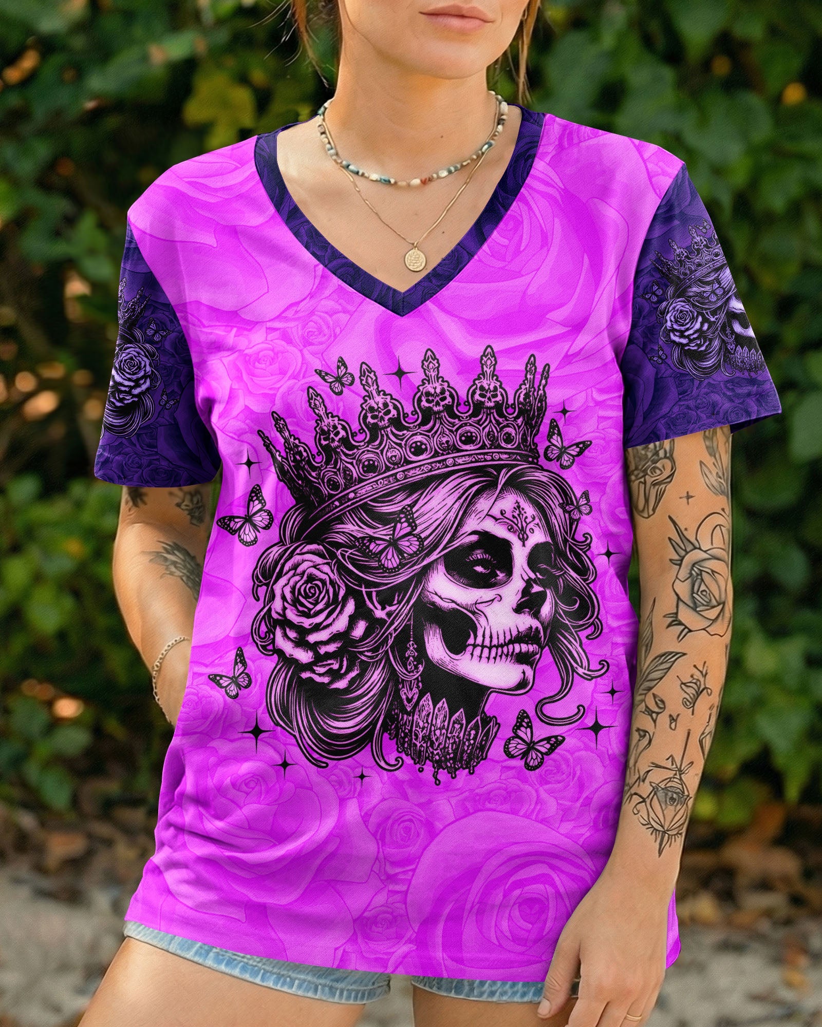 I'M THE F QUEEN SKULL LADY ALL OVER PRINT - TLNO1704262