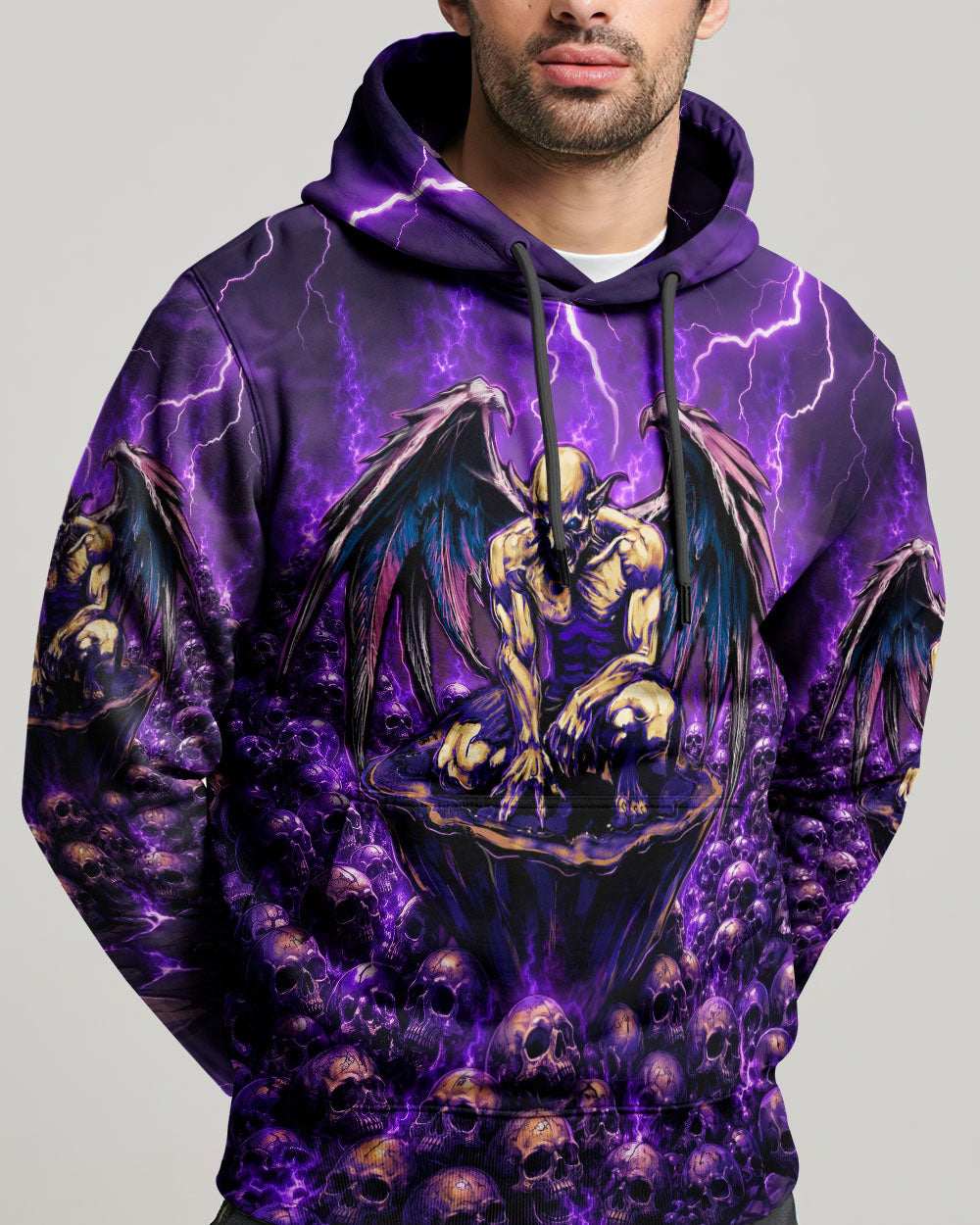 ONE DAY I'M GONNA JUST SAY DEMON SKULL WINGS ALL OVER PRINT - TLNO2005261