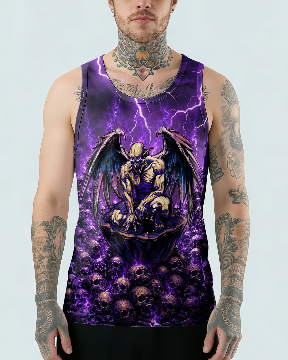 ONE DAY I'M GONNA JUST SAY DEMON SKULL WINGS ALL OVER PRINT - TLNO2005261