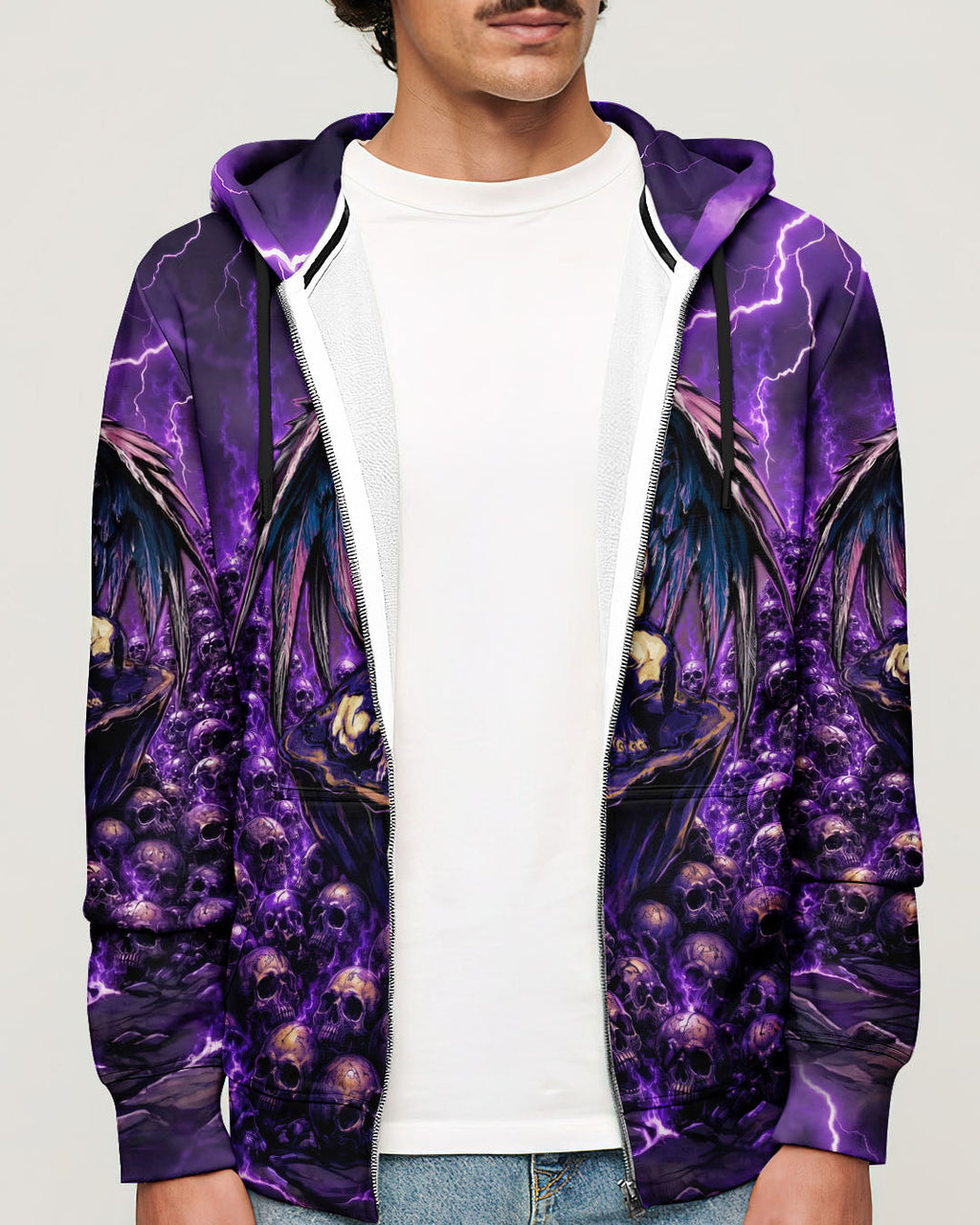 ONE DAY I'M GONNA JUST SAY DEMON SKULL WINGS ALL OVER PRINT - TLNO2005261