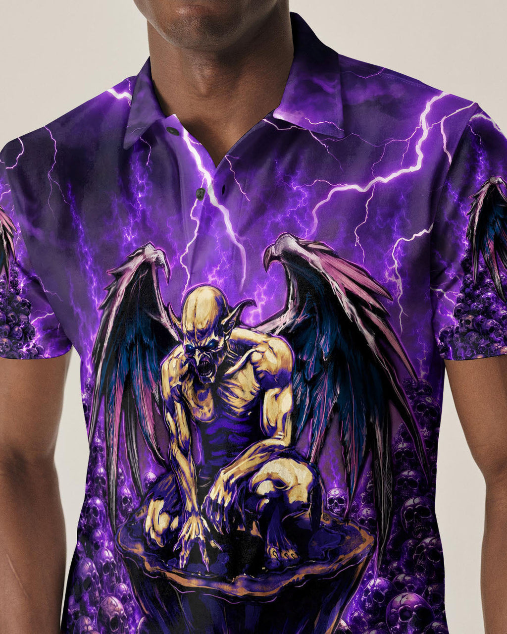 ONE DAY I'M GONNA JUST SAY DEMON SKULL WINGS ALL OVER PRINT - TLNO2005261