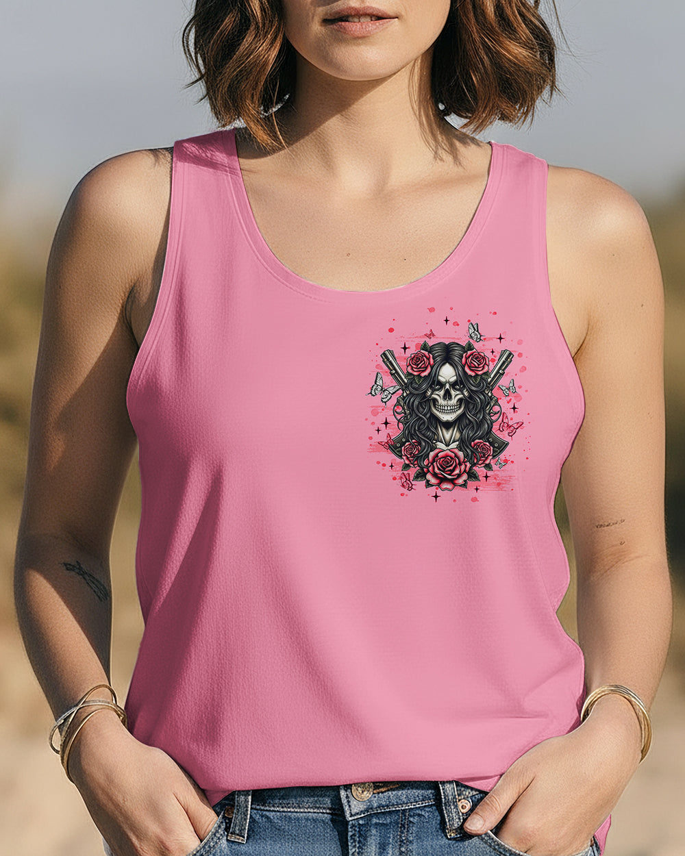 YOU COULDN'T HANDLE ME SKULL LADY  ALL OVER PRINT  - TLNT1201261