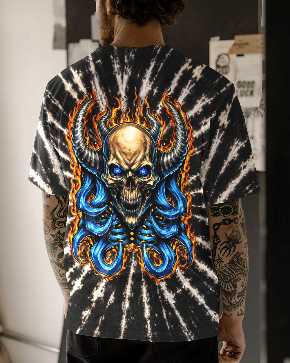 SKULL DEMON FLAMES  ALL OVER PRINT - TLNT2005262