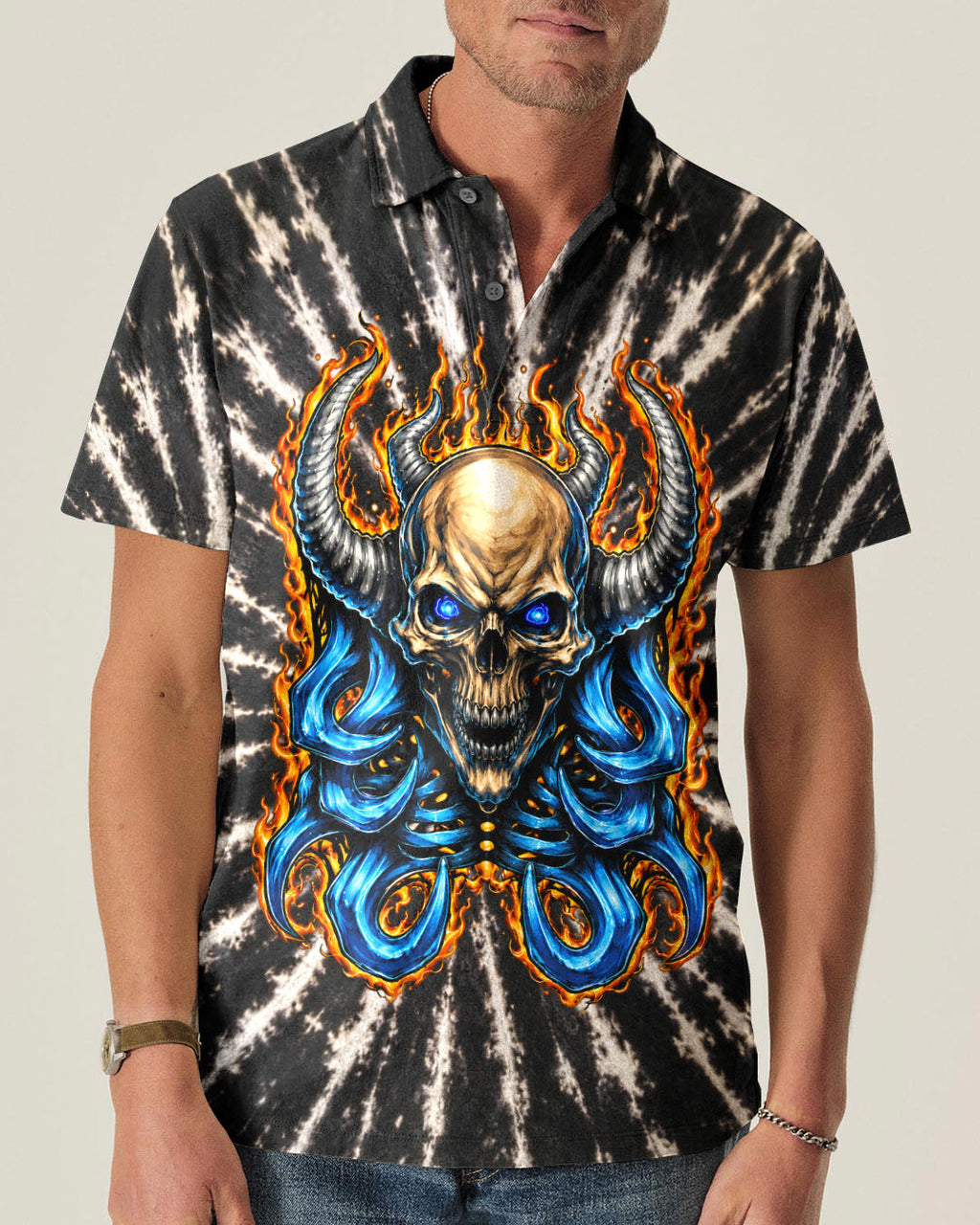 SKULL DEMON FLAMES  ALL OVER PRINT - TLNT2005262