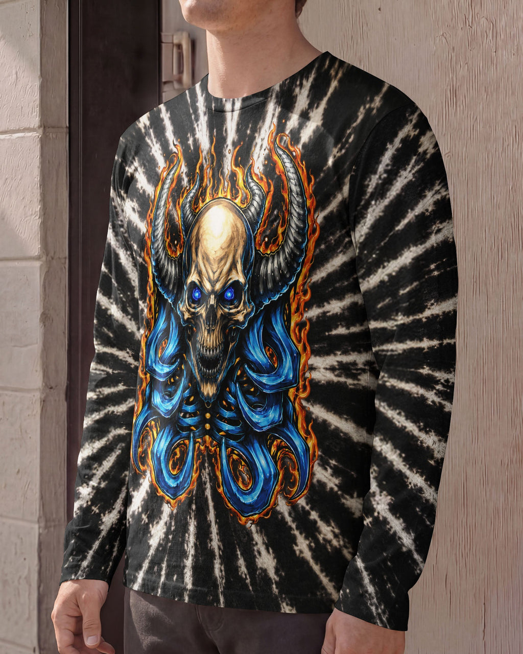 SKULL DEMON FLAMES  ALL OVER PRINT - TLNT2005262