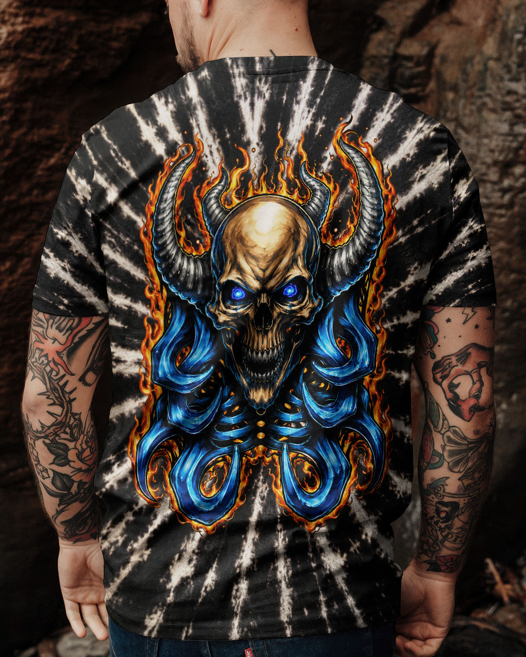 SKULL DEMON FLAMES  ALL OVER PRINT - TLNT2005262