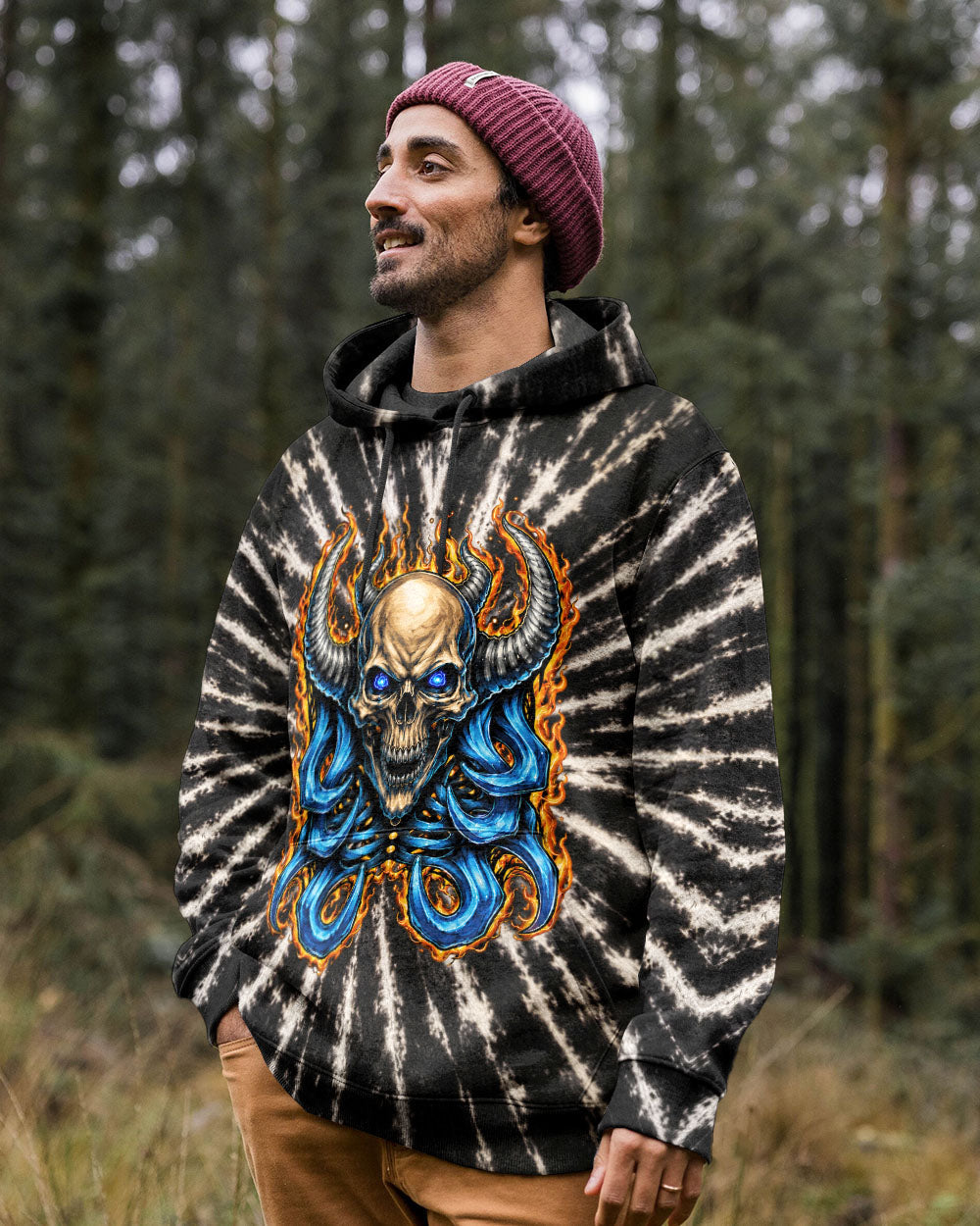 SKULL DEMON FLAMES  ALL OVER PRINT - TLNT2005262