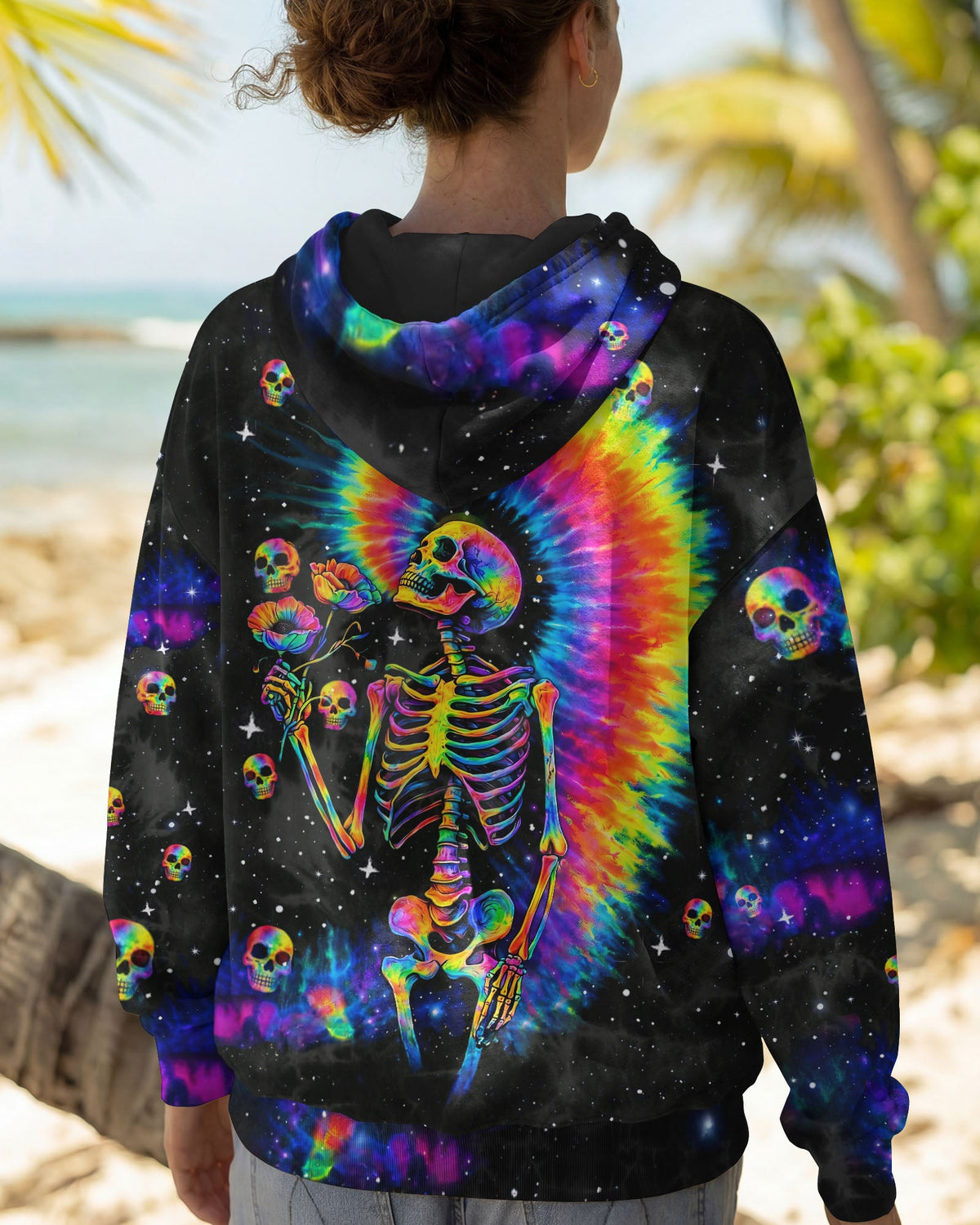 SKELETON RAINBOW SWIRL  ALL OVER PRINT - TLTW0901263