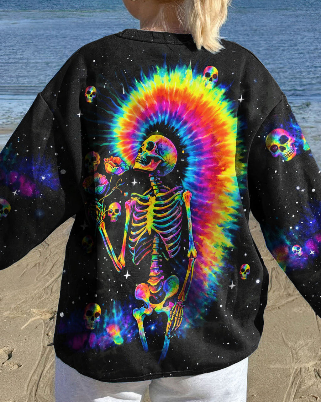 SKELETON RAINBOW SWIRL  ALL OVER PRINT - TLTW0901263