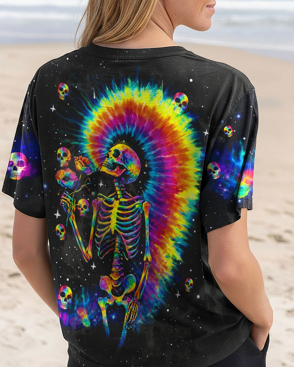 SKELETON RAINBOW SWIRL  ALL OVER PRINT - TLTW0901263