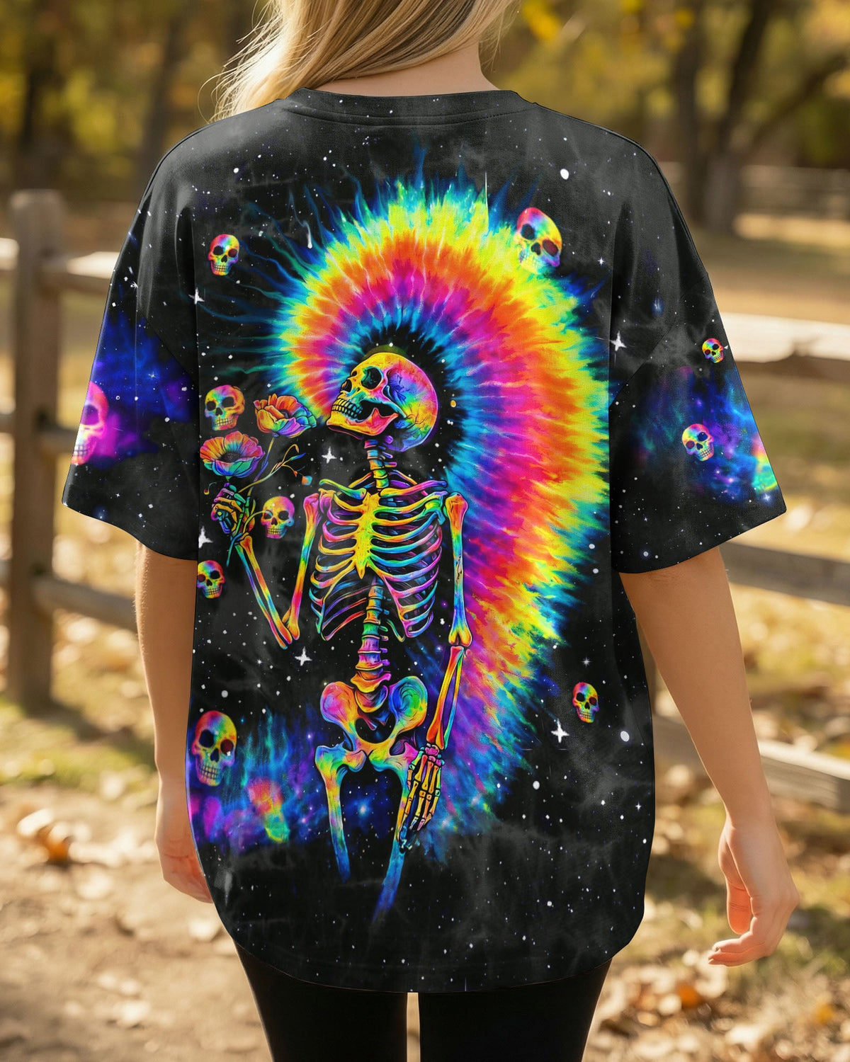 SKELETON RAINBOW SWIRL  ALL OVER PRINT - TLTW0901263