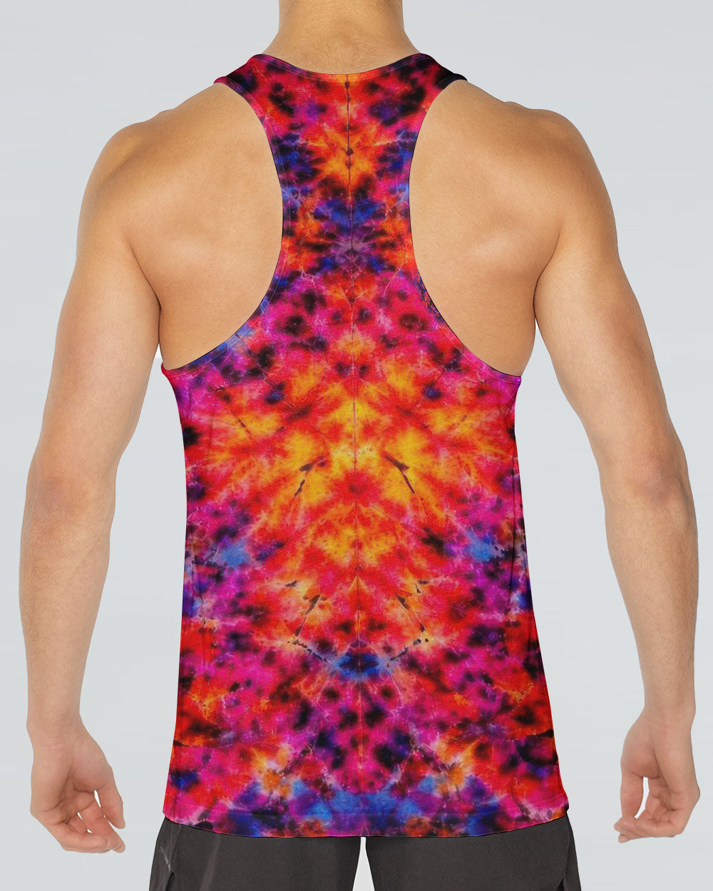SKELETON COUPLE NEON ORANGE SWIRL ALL OVER PRINT - TLTW1001261