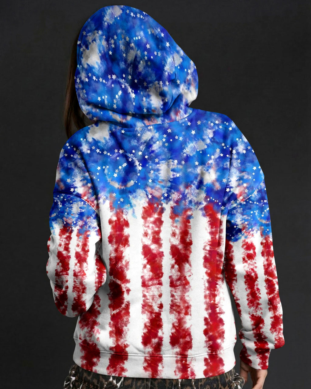 LOVE SKULL RED WHITE AND BLUE ALL OVER PRINT - TYLN2004261