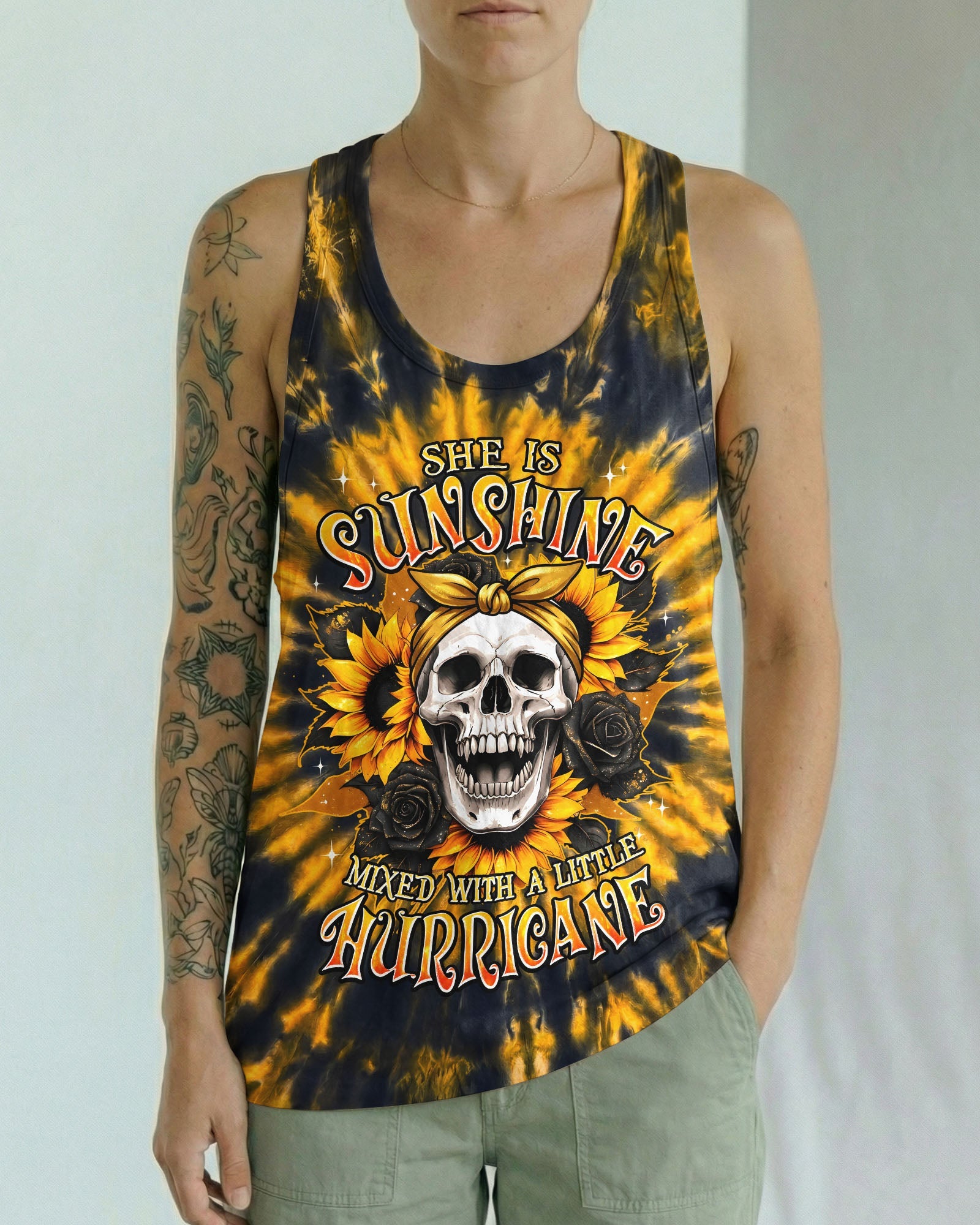 SHE IS SUNSHINE MIXED WITH A LITTLE HURRICANE ALL OVER PRINT - TYPQ2205262