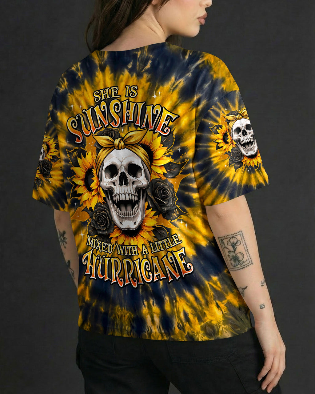 SHE IS SUNSHINE MIXED WITH A LITTLE HURRICANE ALL OVER PRINT - TYPQ2205262