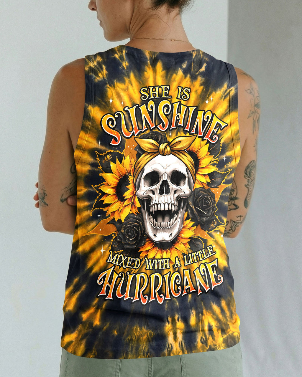 SHE IS SUNSHINE MIXED WITH A LITTLE HURRICANE ALL OVER PRINT - TYPQ2205262