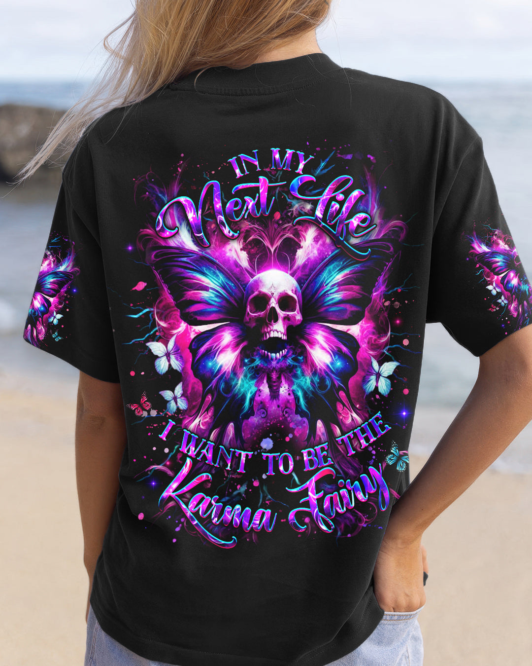 KARMA FAIRY SKULL BUTTERFLY ALL OVER PRINT - YHHG0901262