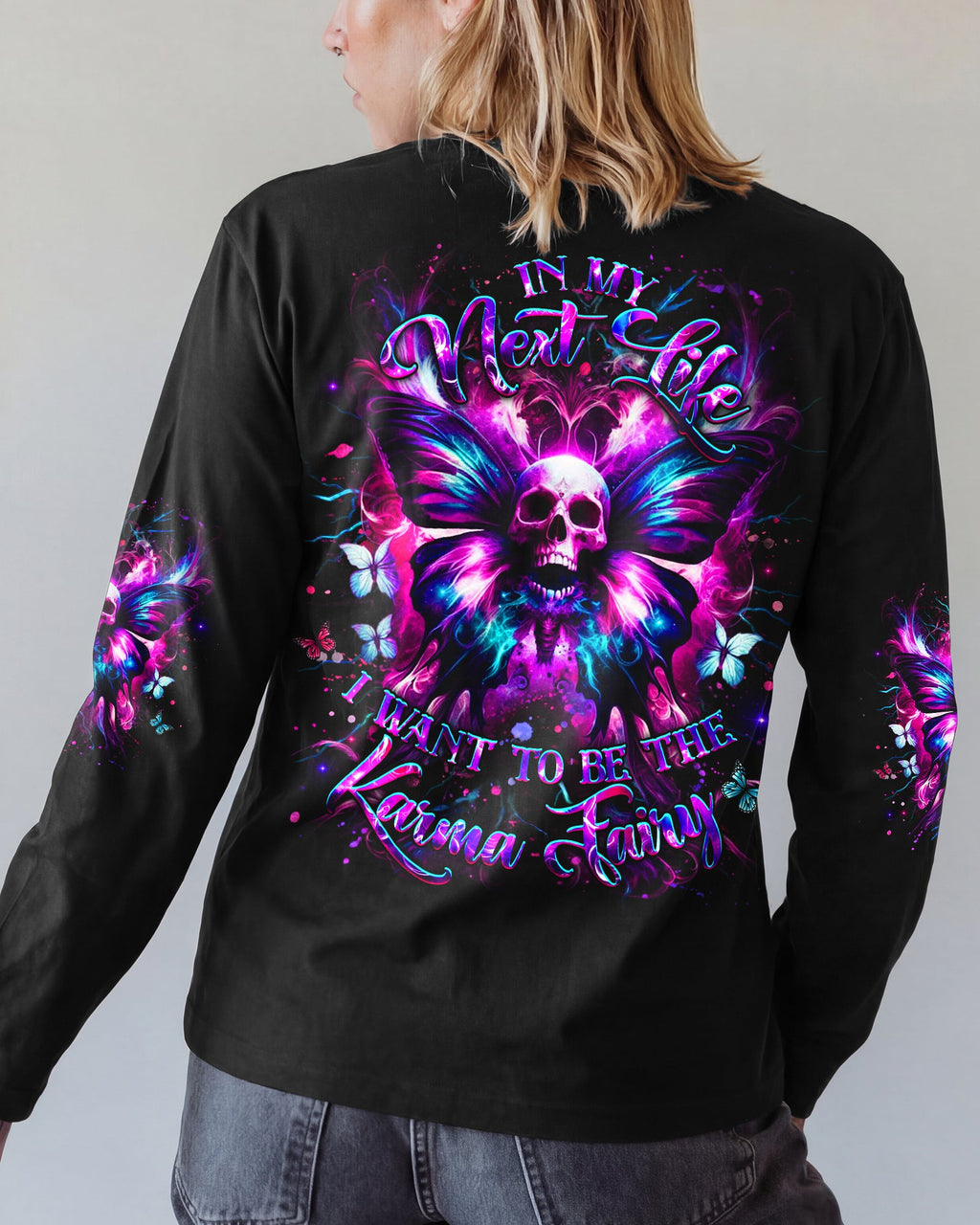 KARMA FAIRY SKULL BUTTERFLY ALL OVER PRINT - YHHG0901262