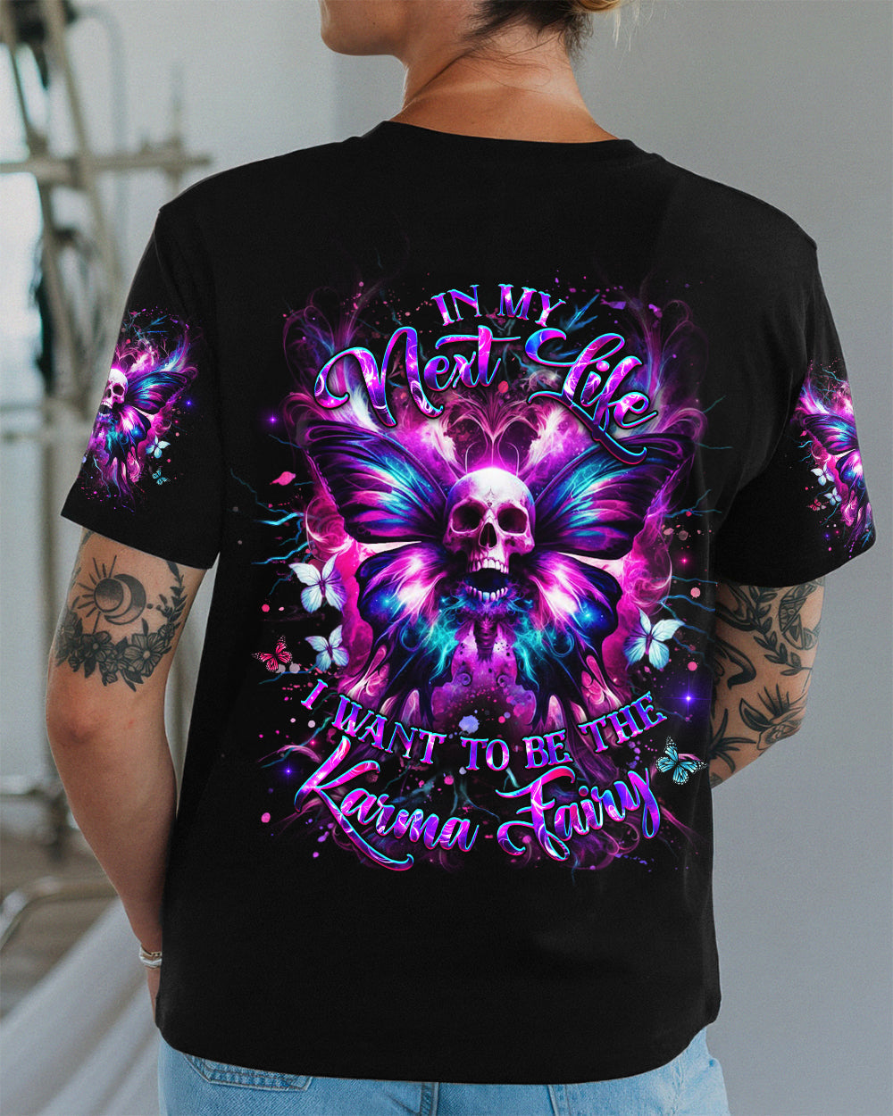 KARMA FAIRY SKULL BUTTERFLY ALL OVER PRINT - YHHG0901262