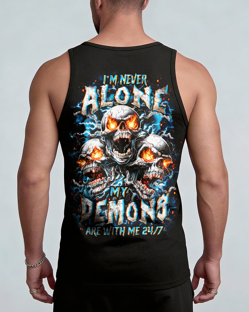 I'M NEVER ALONE SKULL DEMON ALL OVER PRINT - YHHN0801261