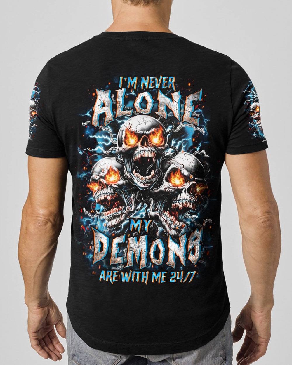I'M NEVER ALONE SKULL DEMON ALL OVER PRINT - YHHN0801261