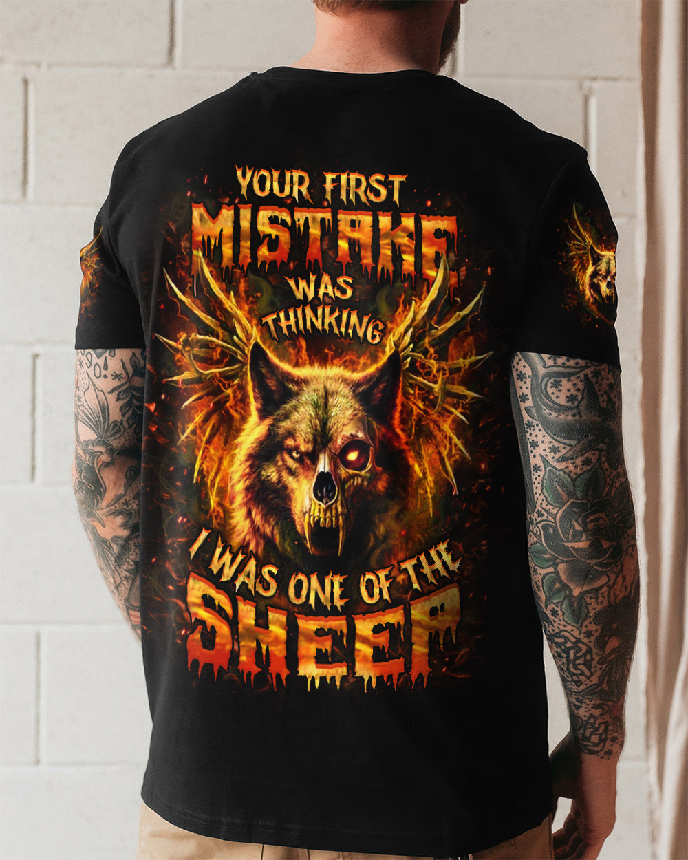 YOUR FIRST MISTAKE WOLF SKULL ALL OVER PRINT - YHHN0901261