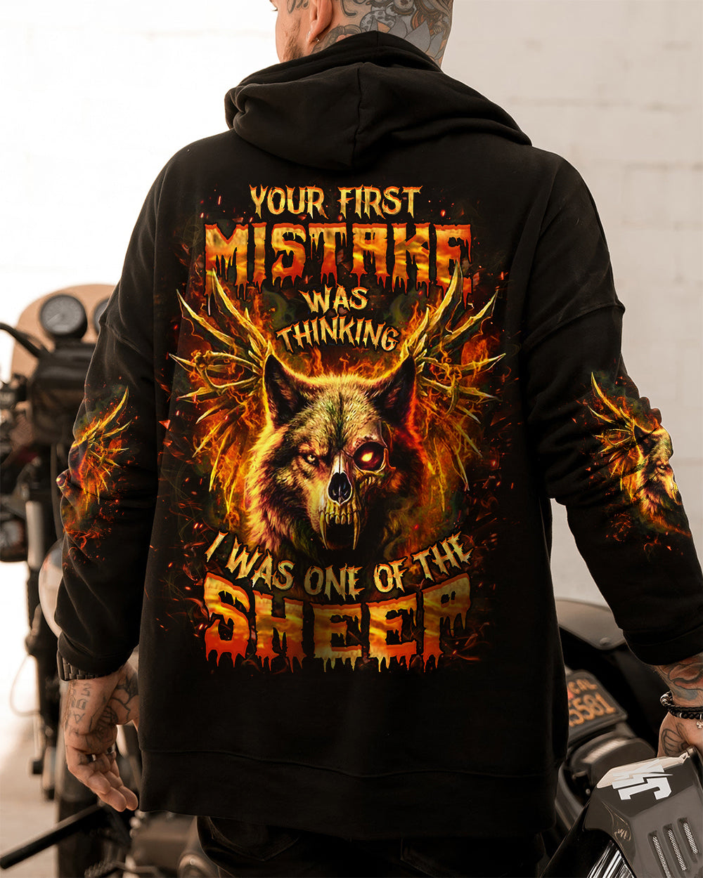 YOUR FIRST MISTAKE WOLF SKULL ALL OVER PRINT - YHHN0901261