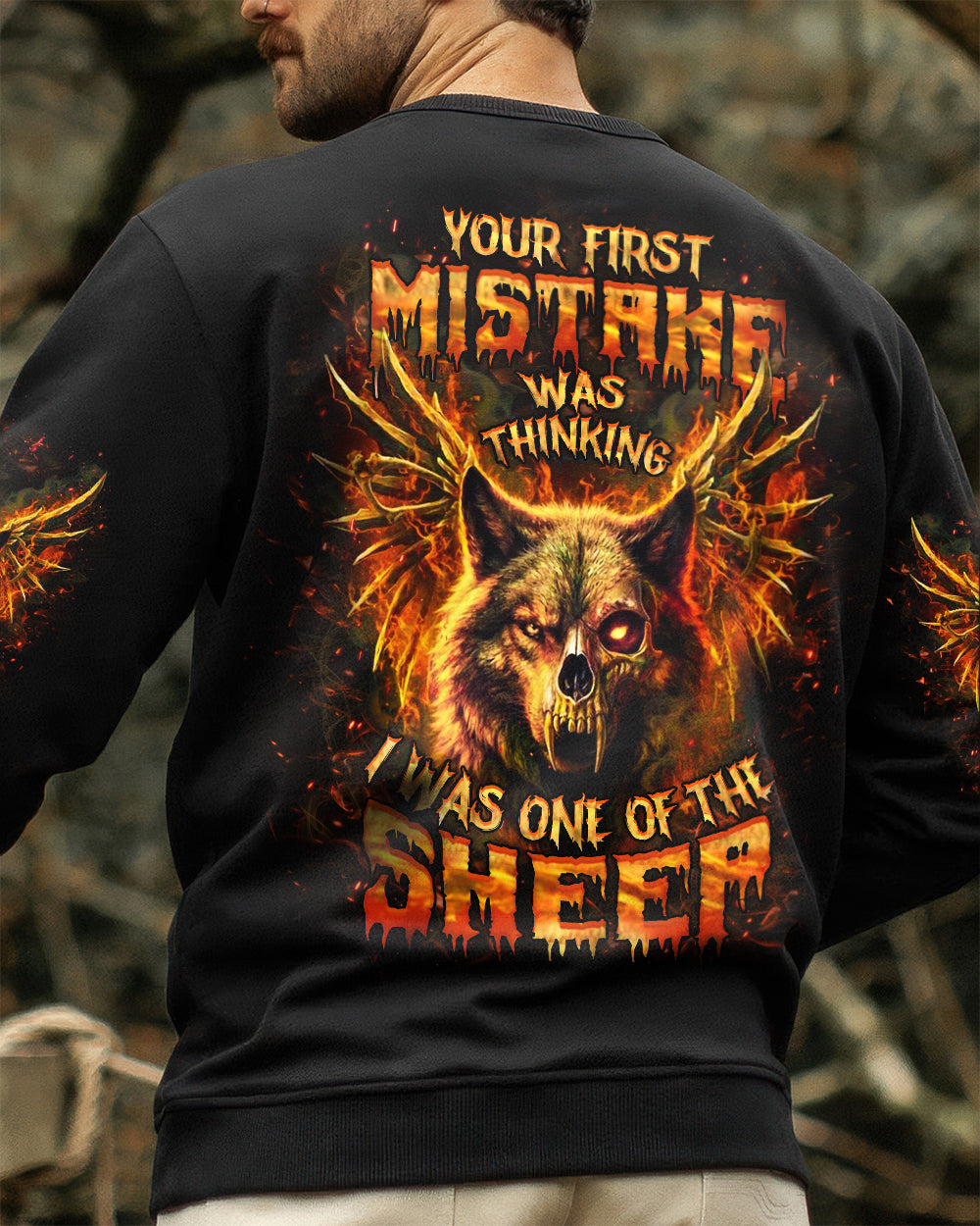 YOUR FIRST MISTAKE WOLF SKULL ALL OVER PRINT - YHHN0901261