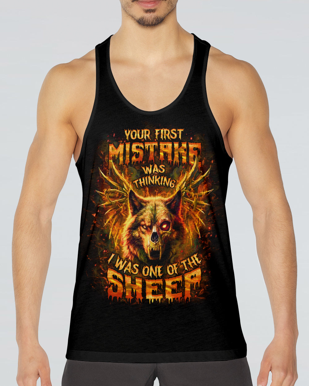 YOUR FIRST MISTAKE WOLF SKULL ALL OVER PRINT - YHHN0901261