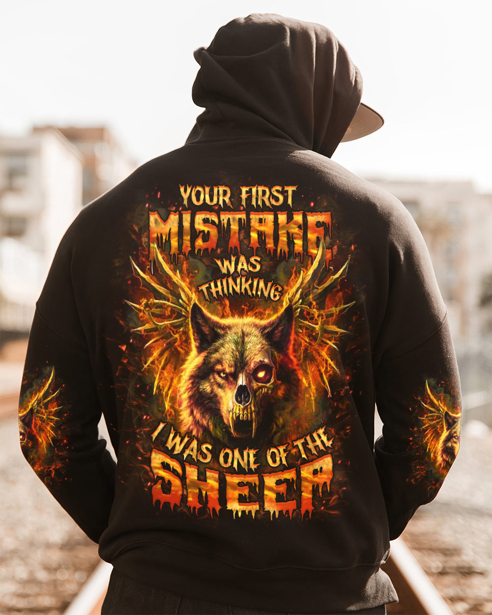YOUR FIRST MISTAKE WOLF SKULL ALL OVER PRINT - YHHN0901261