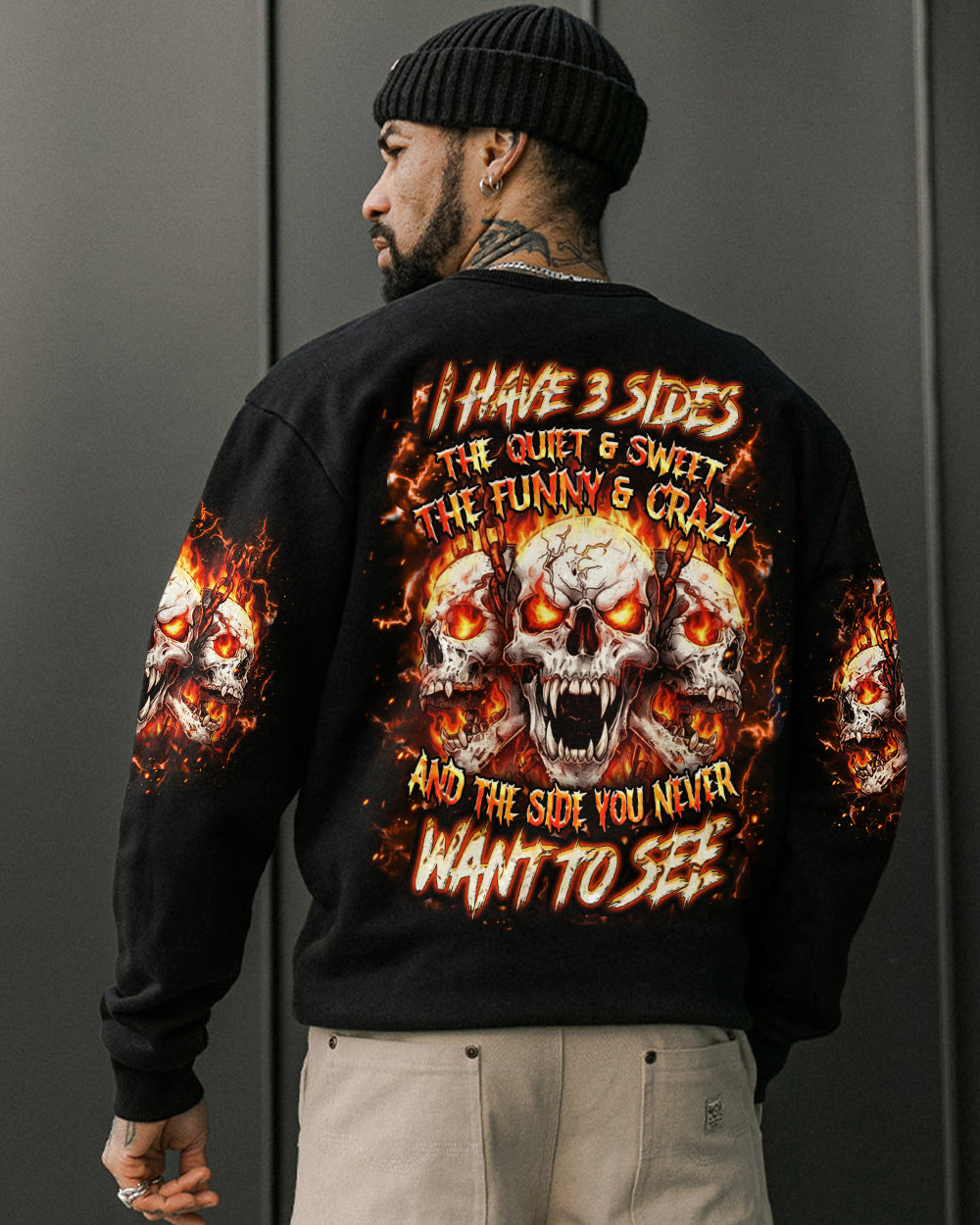 I HAVE 3 SIDES 3 SKULLS ALL OVER PRINT - YHHN0901263