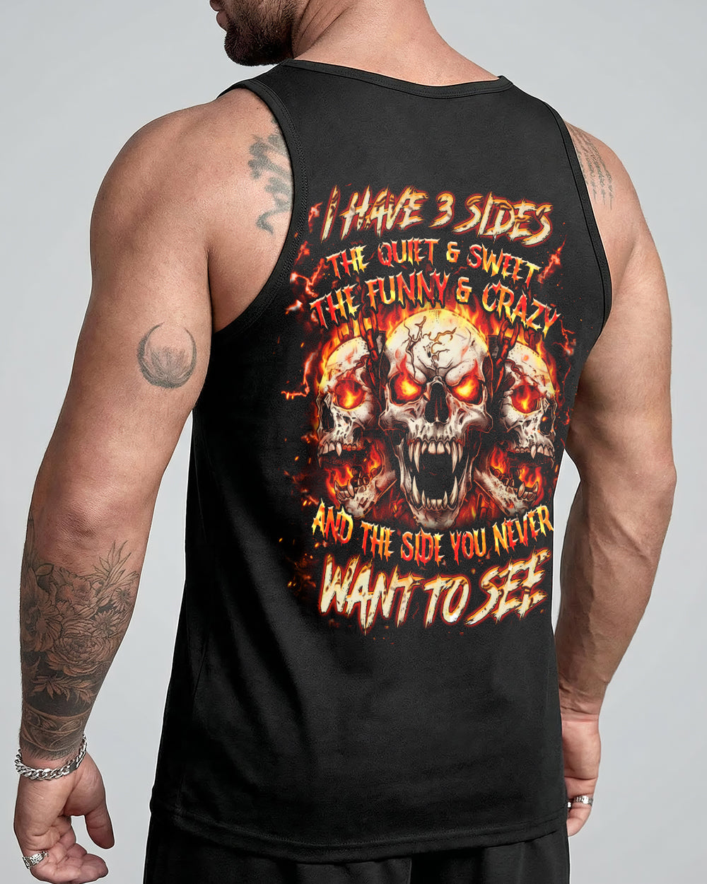 I HAVE 3 SIDES 3 SKULLS ALL OVER PRINT - YHHN0901263