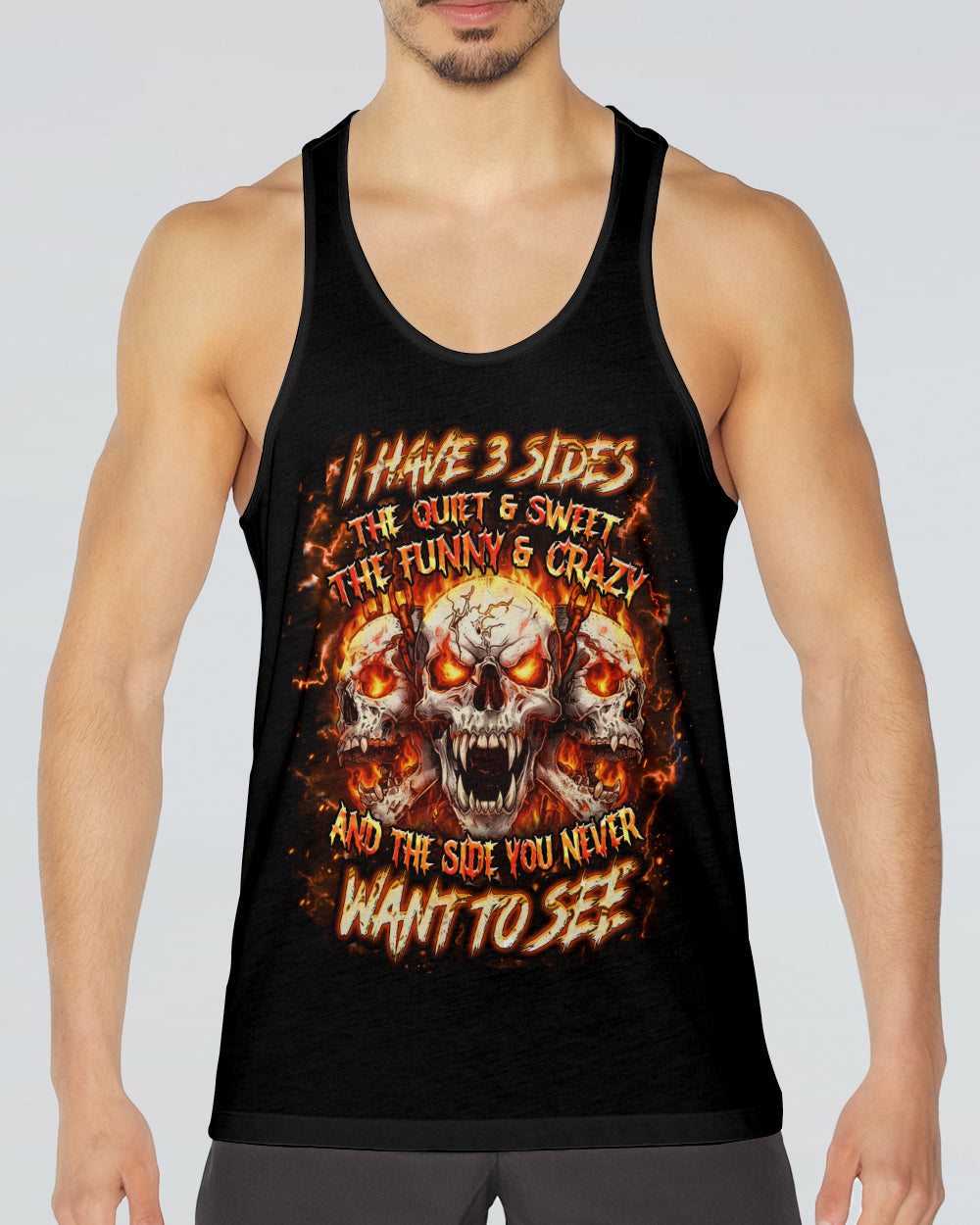I HAVE 3 SIDES 3 SKULLS ALL OVER PRINT - YHHN0901263