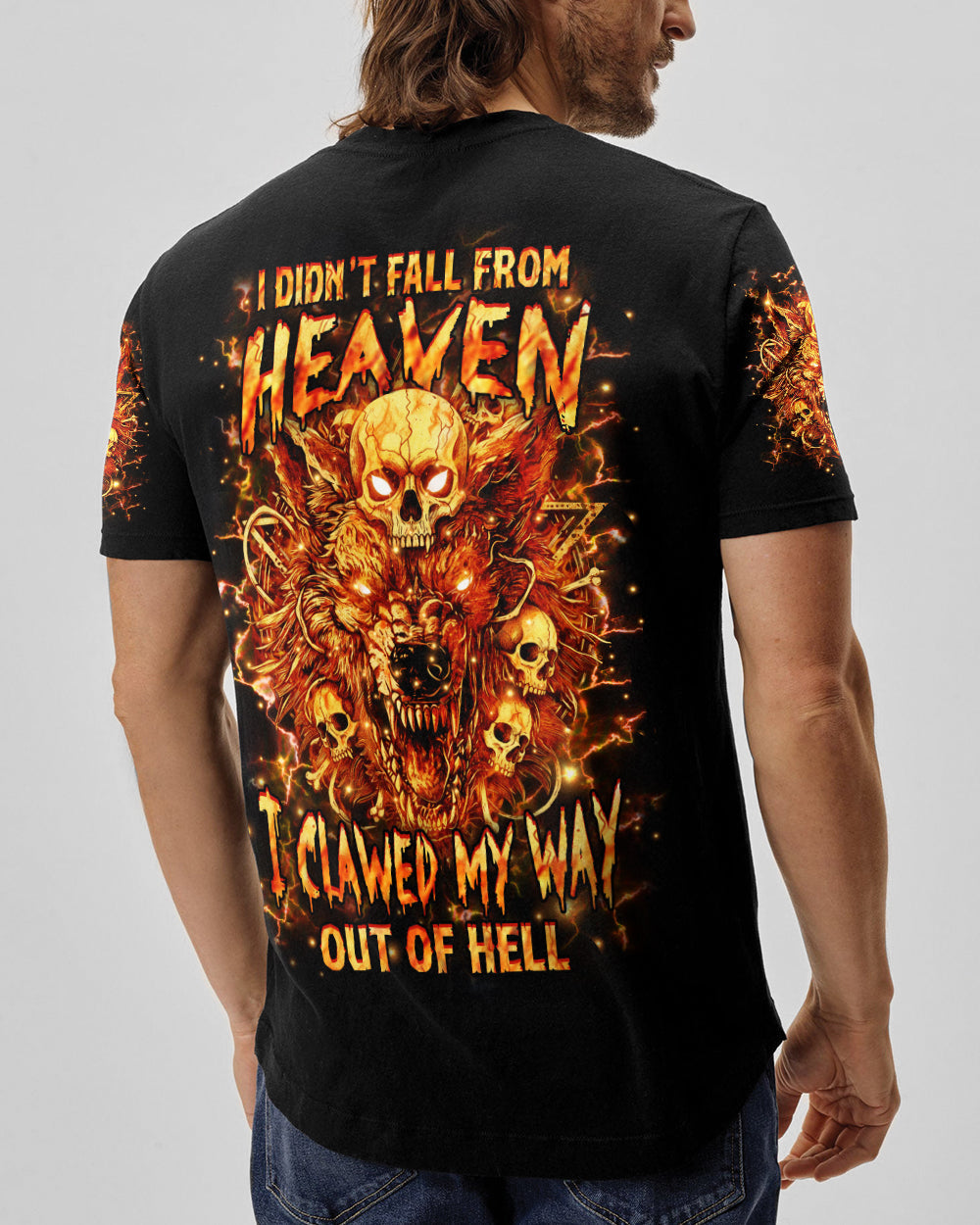I DIDN'T FALL FROM HEAVEN WOLF ALL OVER PRINT - YHHN1401251
