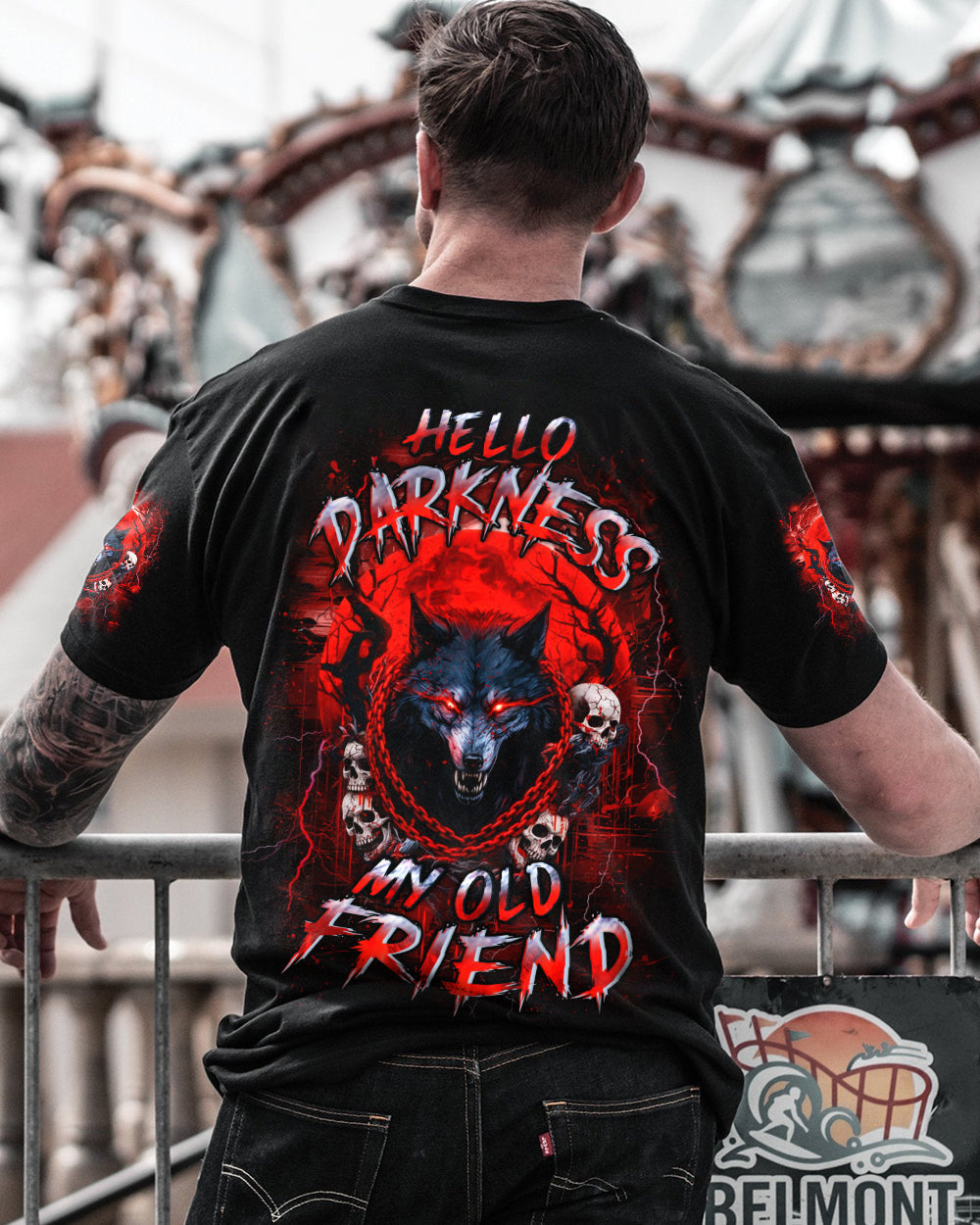 HELLO DARKNESS MY OLD FRIEND WOLF ALL OVER PRINT - YHHN2001261